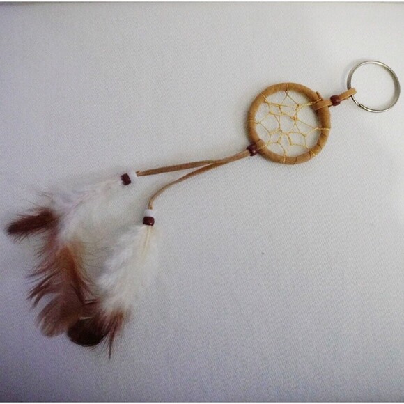 Feather Dream Catcher Keychain Bag Charm - Picture 1 of 5